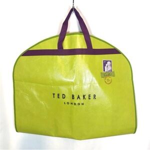 Ted Baker Vibrant Green Garment Bag with Purple Accents
